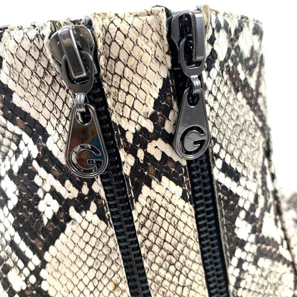 GUESS faux snakeskin python cowgirl ankle boots - Picture 7 of 14